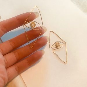 Handmade Evil Eye Threader Earrings